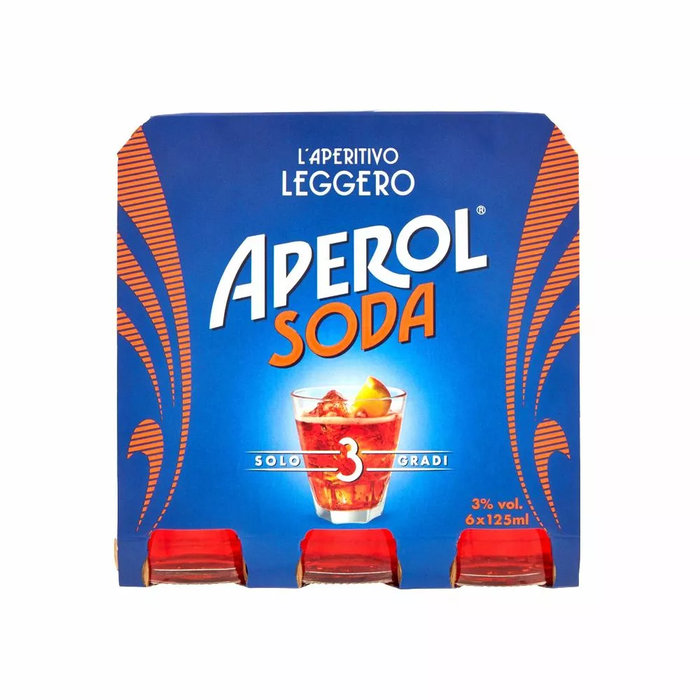 Campari Aperol Soda Ml. 125 X 6 3 Campari Aperol Soda Ml. 125 X 6