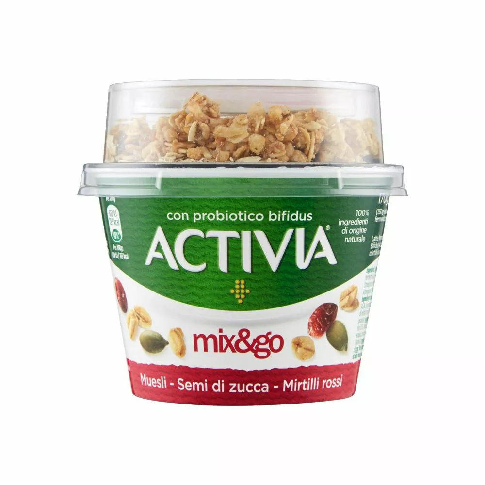 Danone Mix & Go M�esli, Semi Di Zucca E Mirtilli Rossi Gr. 170 3 Danone Mix & Go M�esli, Semi Di Zucca E Mirtilli Rossi Gr. 170