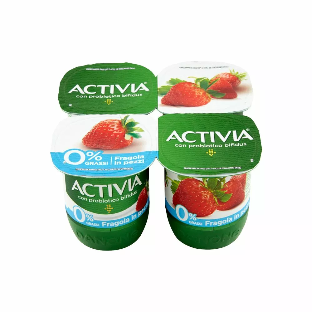 Danone Activia Yogurt Magro 0 % Alla Fragola Gr. 125 X 4 3 Danone Activia Yogurt Magro 0 % Alla Fragola Gr. 125 X 4