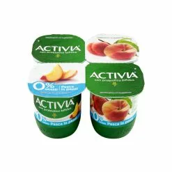 Danone Activia Yogurt Magro 0 % Alla Pesca Gr. 125 X 4