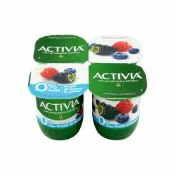Danone Activia Yogurt Magro 0 % Ai Frutti Di Bosco Gr. 125 X 4