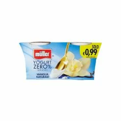 Mueller Müller Zero % Yogurt Magro Cremoso Alla Vaniglia Gr. 125 X 2