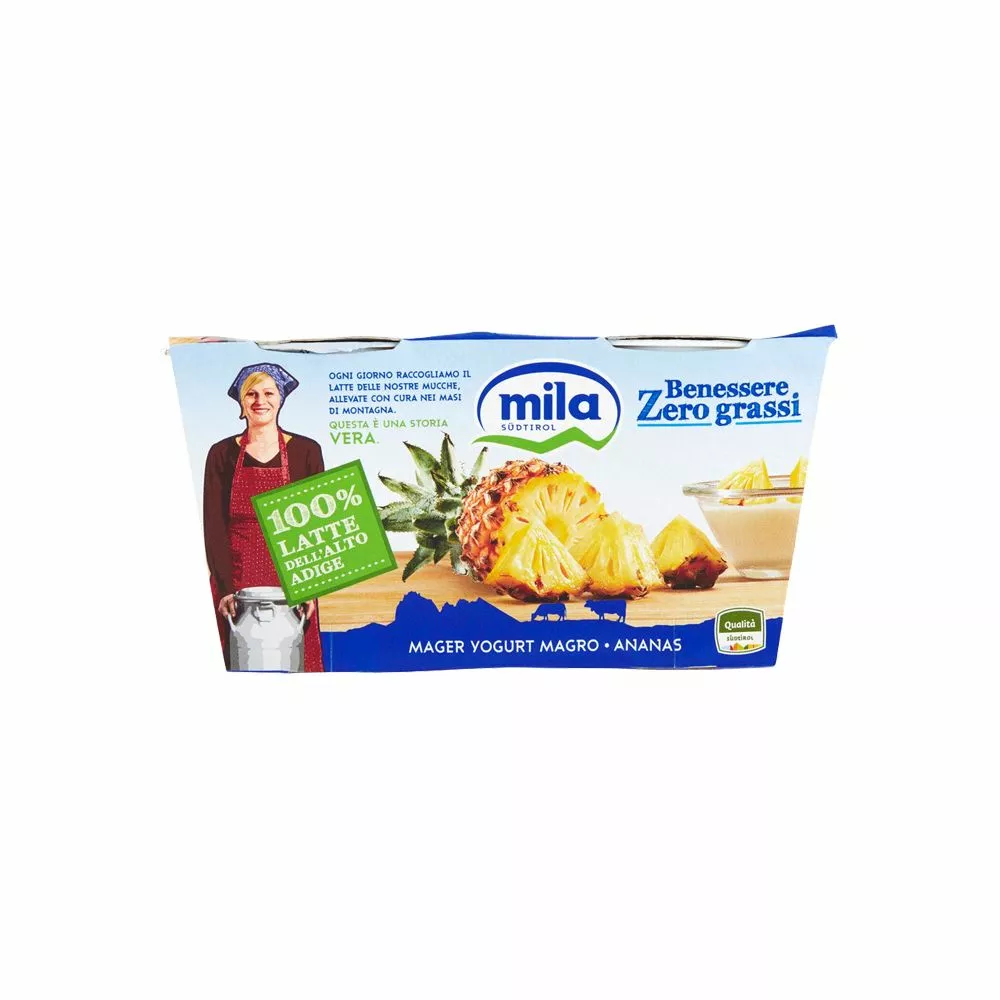 Mila Yogurt Magro 0,1% All' Ananas Gr. 125 X 2 3 Mila Yogurt Magro 0,1% All' Ananas Gr. 125 X 2