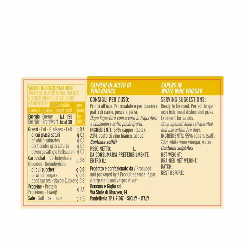 La Nicchia Capperi In Aceto Gr.100 4 La Nicchia Capperi In Aceto Gr.100 - immagine 2
