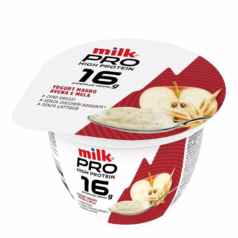 Milk Pro Yogurt Proteico Magro All'avena E Mela Gr.180 3 Milk Pro Yogurt Proteico Magro All'avena E Mela Gr.180
