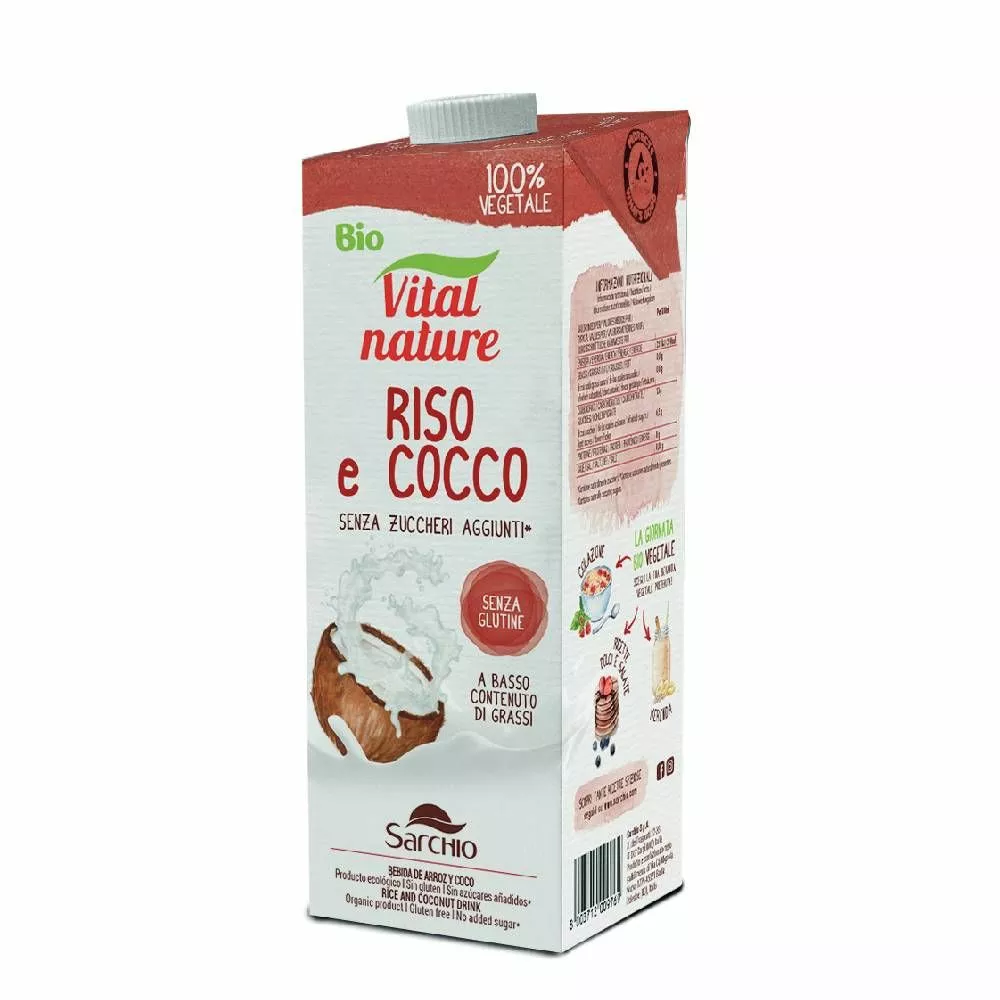 Sarchio Bevanda A Base Di Riso E Cocco Bio Lt. 1 3 Sarchio Bevanda A Base Di Riso E Cocco Bio Lt. 1