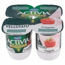 Danone Activia Yogurt Vellutato Fragola Gr. 125 X4